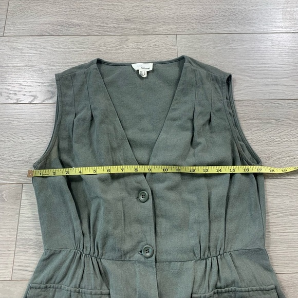 THE KORNER Khaki Midi Button Front Dress - Picture 11 of 13